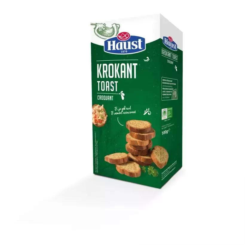 Toast croquant naturel rond Haust 100g