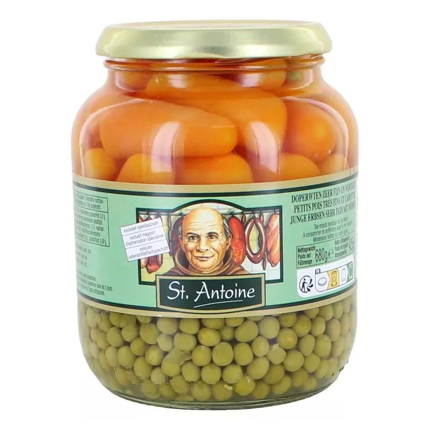 Petits pois et carottes extra fins 680g St Antoine