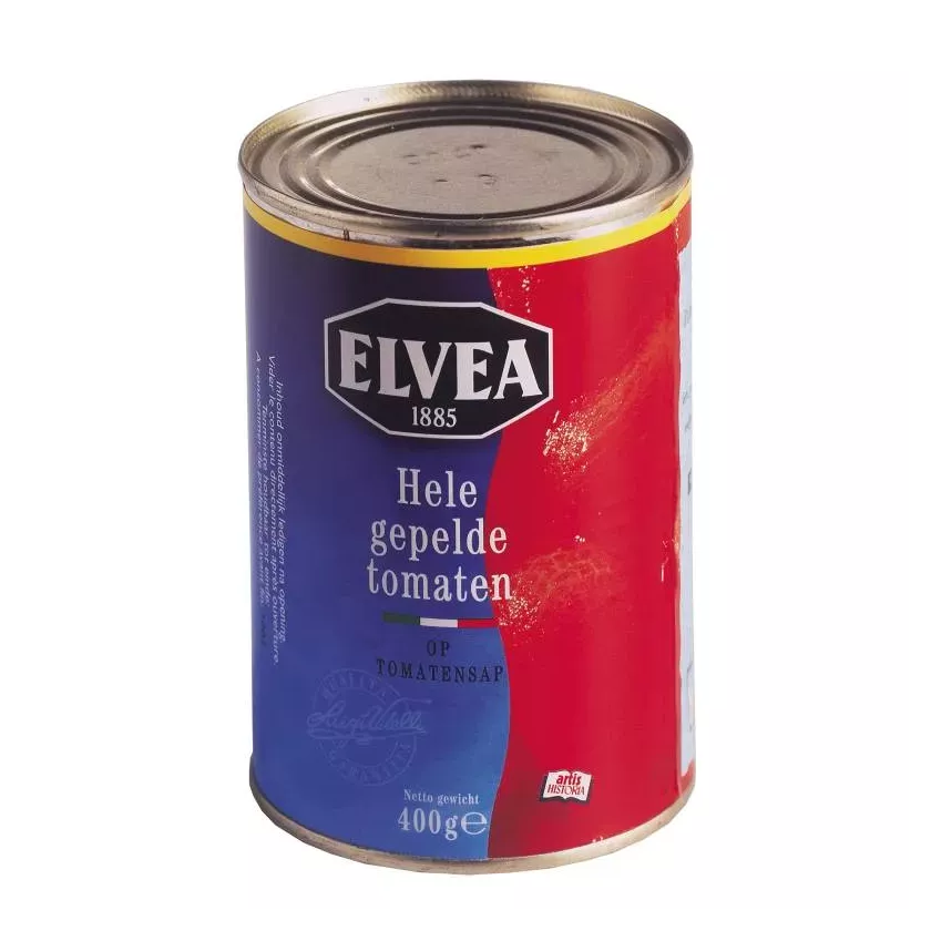 Tomates entieres pelees 400g Elvea