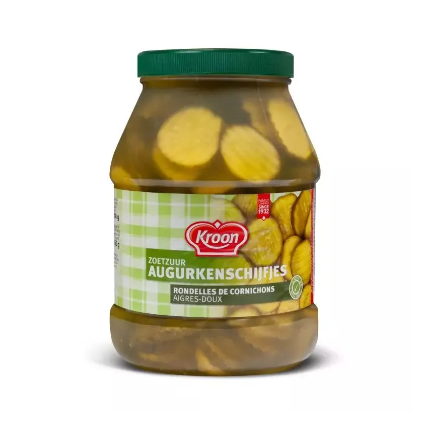 Cornichons en rondelles 2,4L 2,3kg Kroon