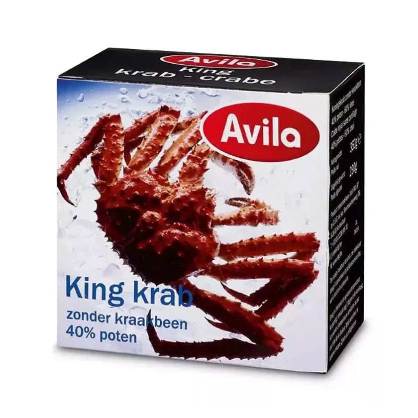 Crabe King 40 pourcent pattes 190g Avila