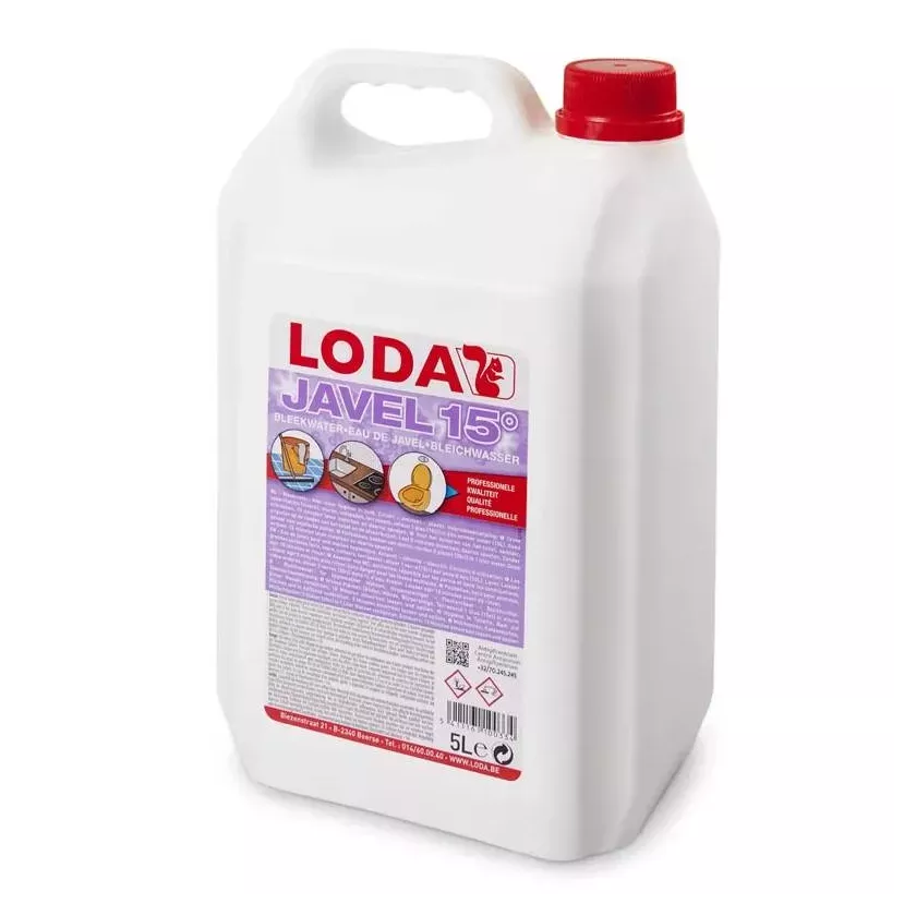 Eau de javel 15 degres Loda 3x5L