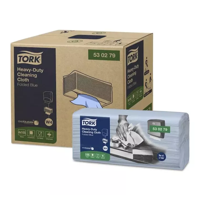 Tork cloth 530 fold blue pre W4-530279