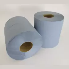 Midi rouleau papier essuie bleu avec tube 300mx20cm PrimesLab