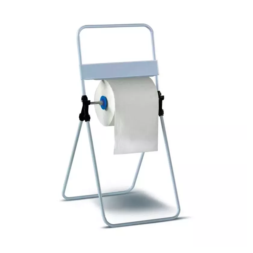 Distributeur de sol pour chiffon sur rouleau bleu