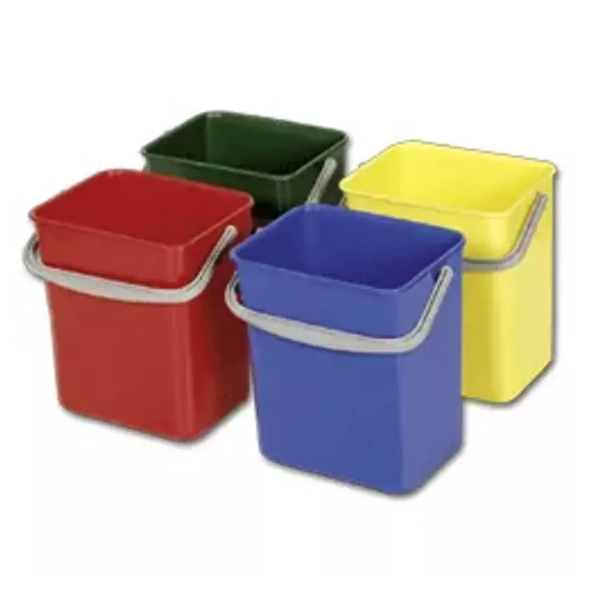Seau hygiene 6L bleu carre Pollet