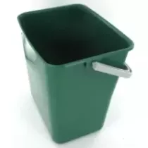 Seau hygiene 6L vert carre Pollet