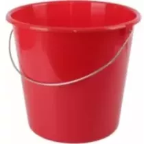 Seau plastique 10L rouge