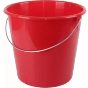 Seau plastique 10L rouge