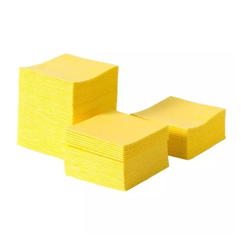 Lavette non-tissee jaune 110gr 1-4 plie 34x38cm