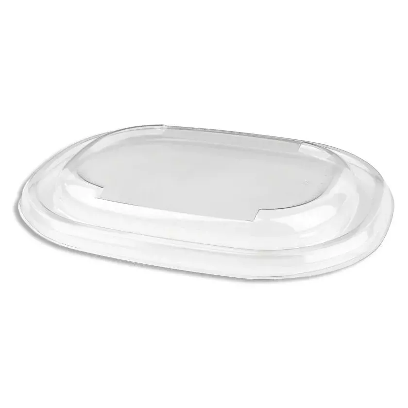 RPET couvercle pulpe ravier 620ml ovale 195x150mm transparent Sabert bepulp