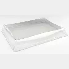 PET couvercle PET plat 160x220mm rectangle transparent Sabert Pagoda