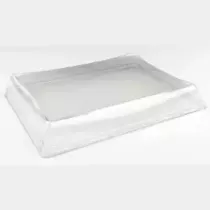 PET couvercle PET plat 160x220mm rectangle transparent Sabert Pagoda