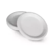Assiette pulpe ronde diametre 22cm blanche canne a sucre sans PFAS