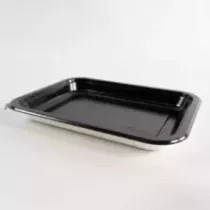 Barquette papier/PET noire 187x139x20mm
