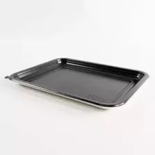 Barquette papier/PET noire 227x178x15mm
