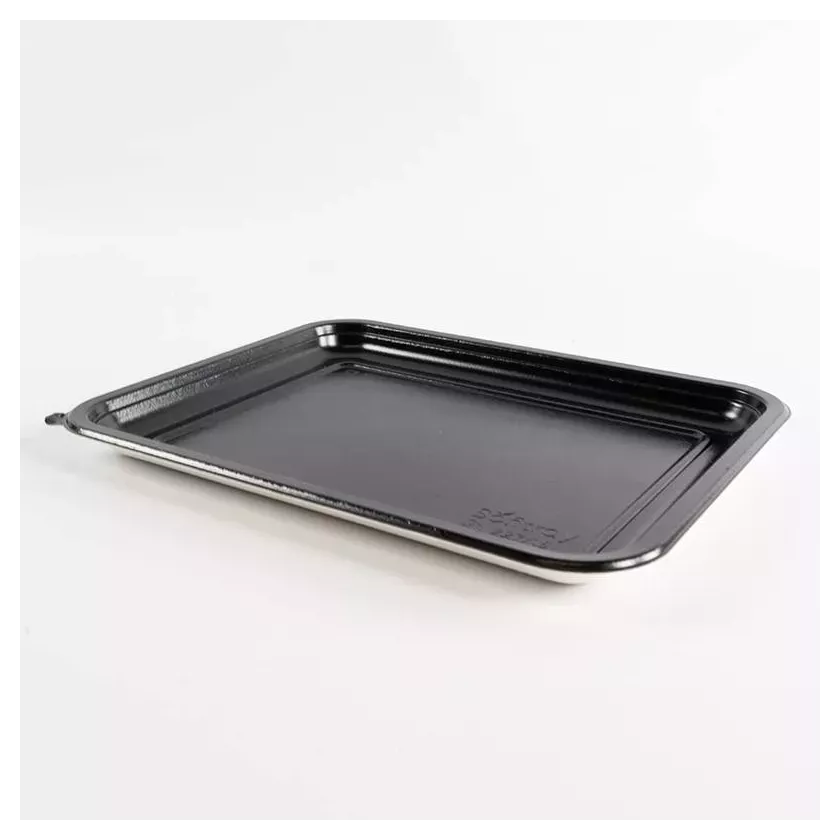 Barquette papier/PET noire 227x178x15mm