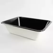 Barquette papier/PET noire 227x178x60mm