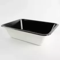 Barquette papier/PET noire 227x178x60mm