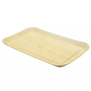 Barquette carton impression bois 185x105x12mm claire
