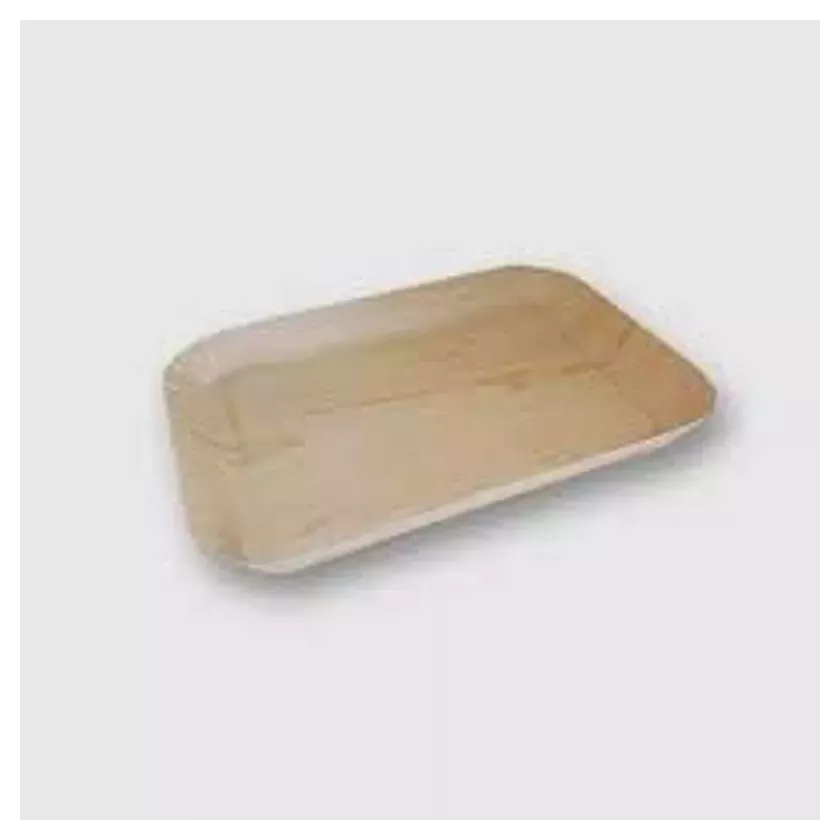 Barquette carton impression bois 190x140x19mm claire