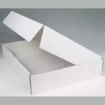 Boite couvercle a charniere blanc 540x360x80mm