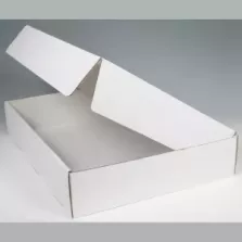 Boite basse couvercle a charniere blanc 447x332x81mm