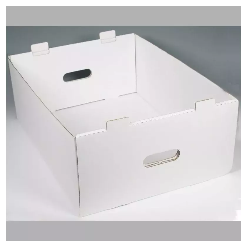 Boite plus poignee decoupee blanc 495x375x190mm