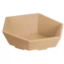Panier carton kraft brun 313x139x84mm hexagonal L