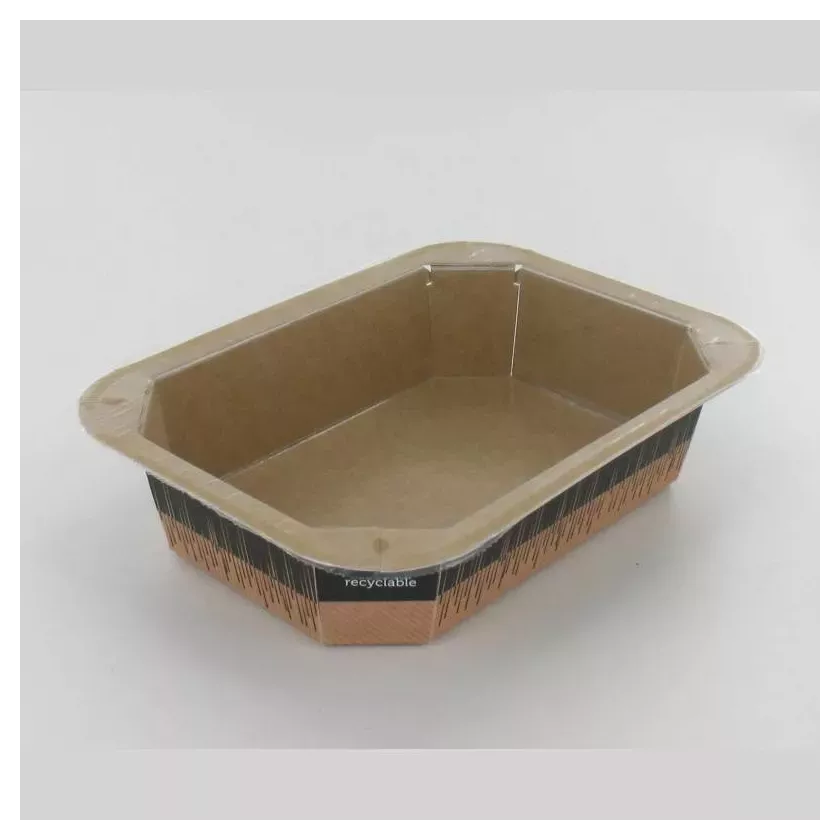 Ravier carton/film Claes JP imprime 640ml 187x137x40mm recycle