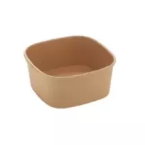 Bol carre carton/PE 600ml 130x130x56mm