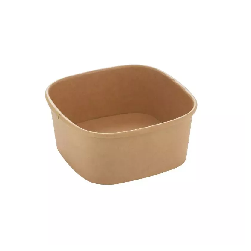 Bol carre carton/PE 600ml 130x130x56mm
