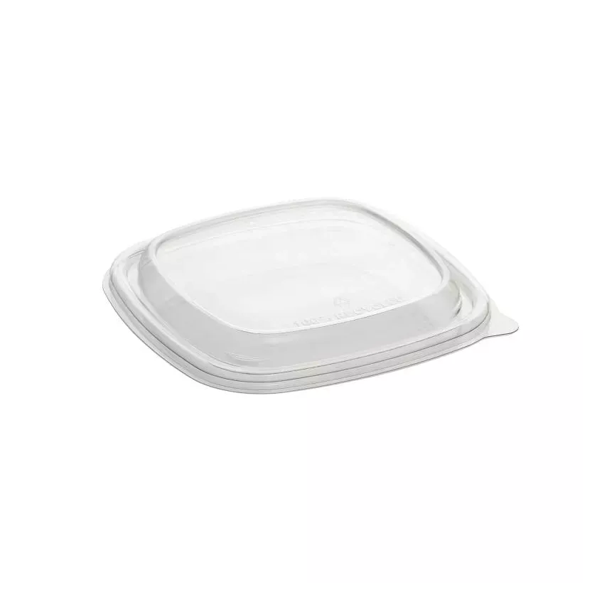 RPET couverc carton PE square bowl 130x130x18mm Sabert