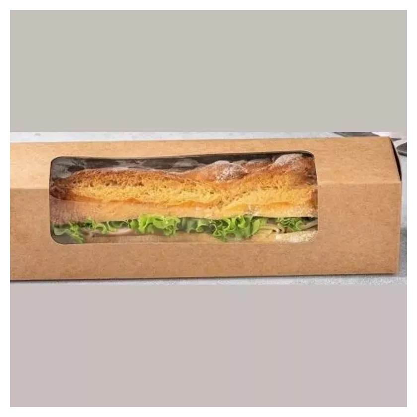 Boite sandwich avec fenetre 290x70x70mm