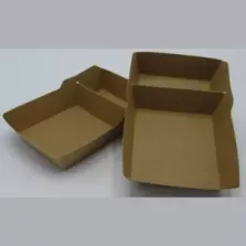 Ravier carton A20 brun 2 compartiments 105+45x105x35mm ECO
