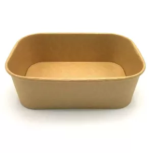 Ravier carton/PE 750ml rectangulaire brun 173x121x57mm ECO