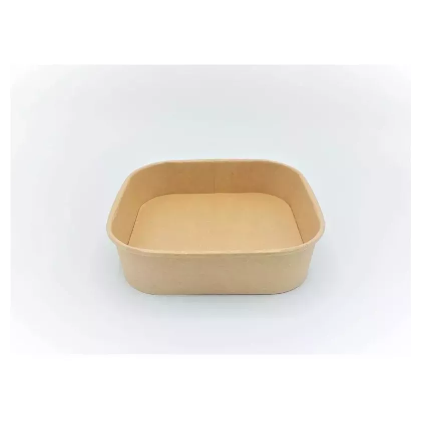 Ravier carton/PE 750ml carre brun 170x170x44mm ECO