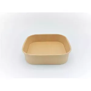 Ravier carton/PE 750ml carre brun 170x170x44mm ECO