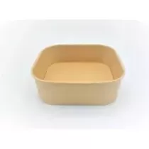 Ravier carton/PE 1000ml carre brun 170x170x56mm ECO