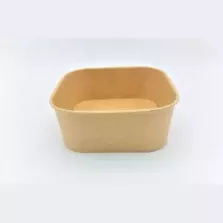 Ravier carton/PE 1200ml carre brun 170x170x66mm ECO