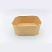 Ravier carton/PE 1200ml carre brun 170x170x66mm ECO
