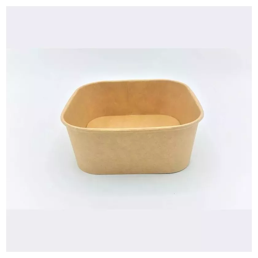 Ravier carton/PE 1200ml carre brun 170x170x66mm ECO