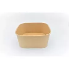Ravier carton/PE 1400ml carre brun 170x170x75mm ECO