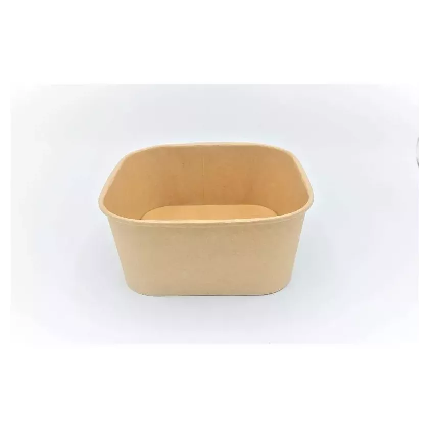 Ravier carton/PE 1400ml carre brun 170x170x75mm ECO