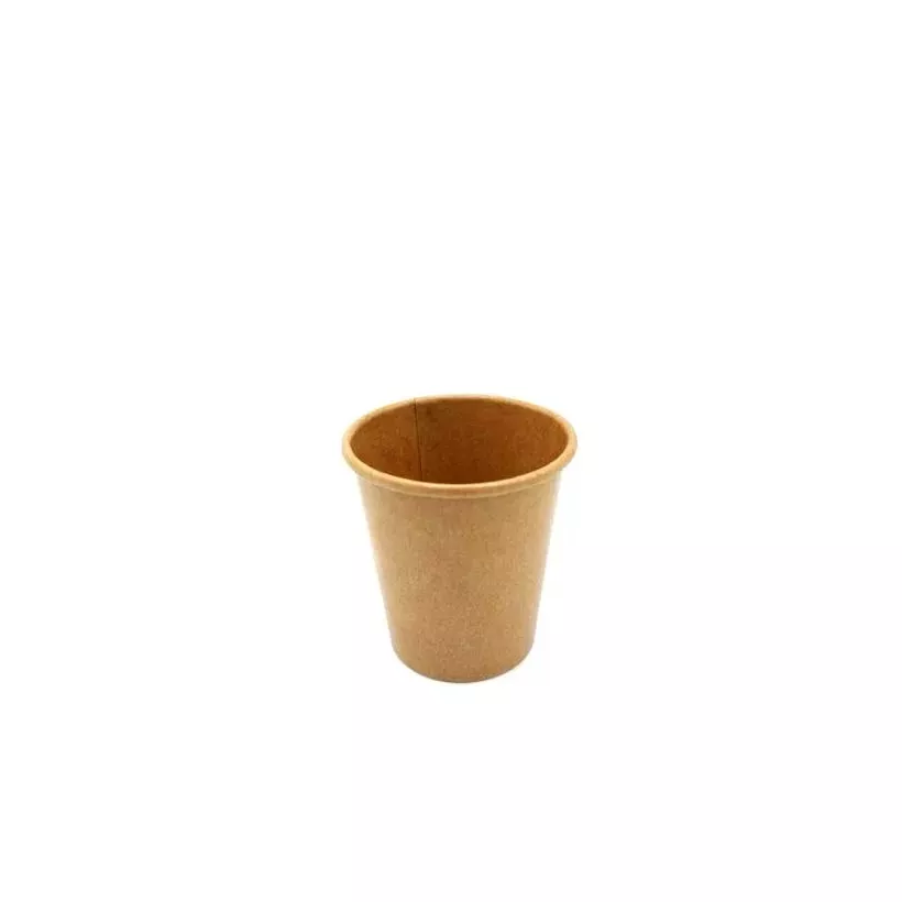 Gobelet carton/PE 90ml brun d56x60mm