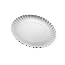 Assiette carton ronde blanche 19cm