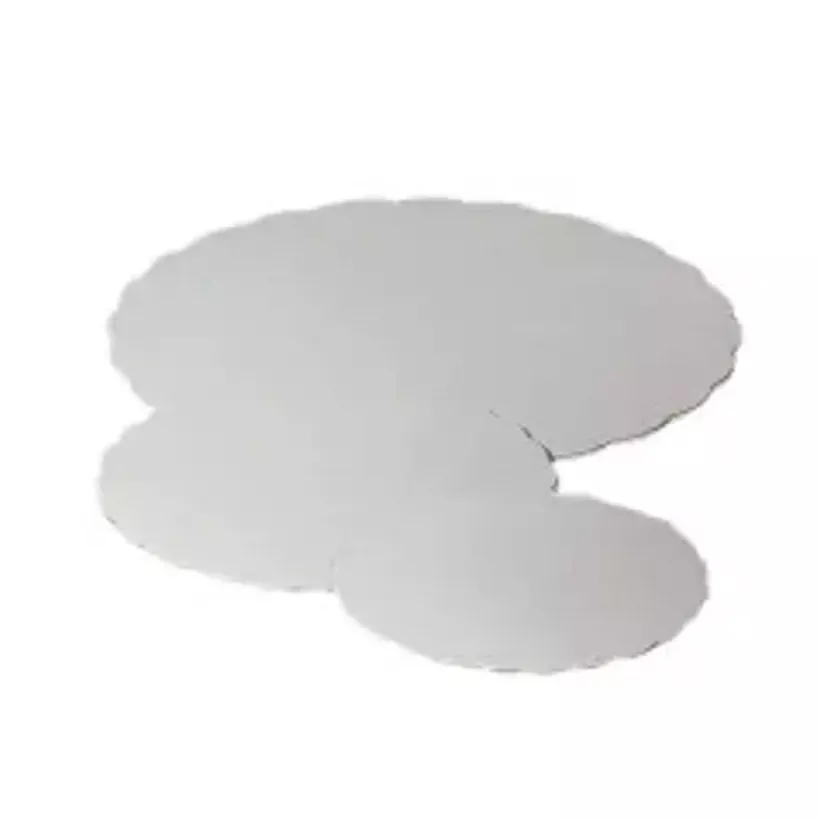 Sous-tarte carton diametre 27cm blanc coating 1 face