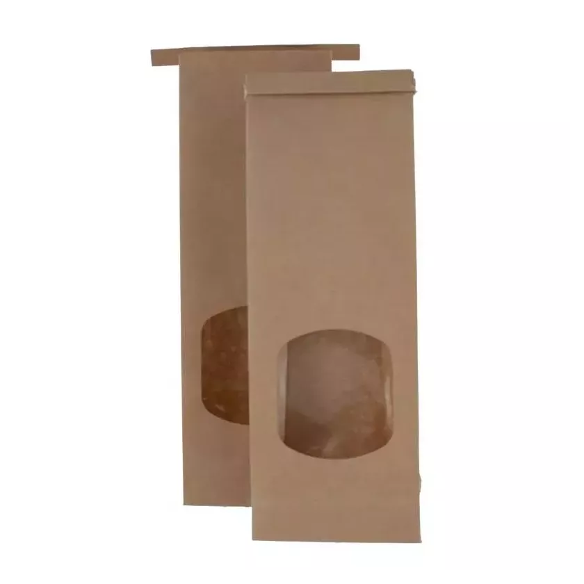SAC A FOND BLOC kraft a/fenêtre 88x260x(2x23,5)mm