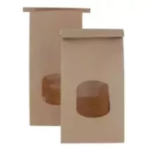 SAC A FOND BLOC kraft a/fenêtre 115x245x(2x35)mm