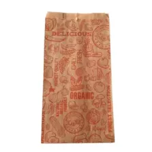 Papier sac kraft brun ficele 350x180mm 1kg imprime